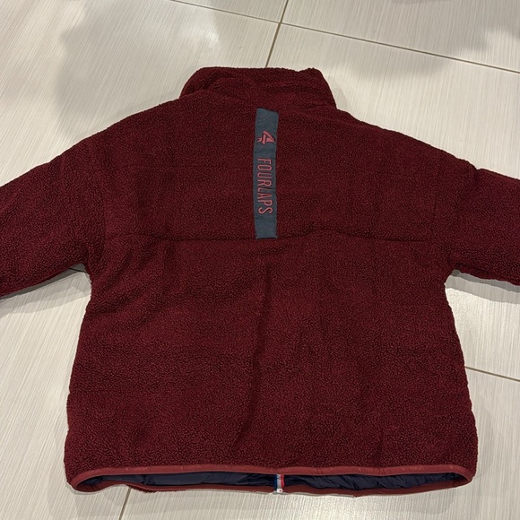Fourlaps NWT Polar Quilted Sherpa Jacket in Burgundy/Smoke. Reversible. - Picture 8 of 12